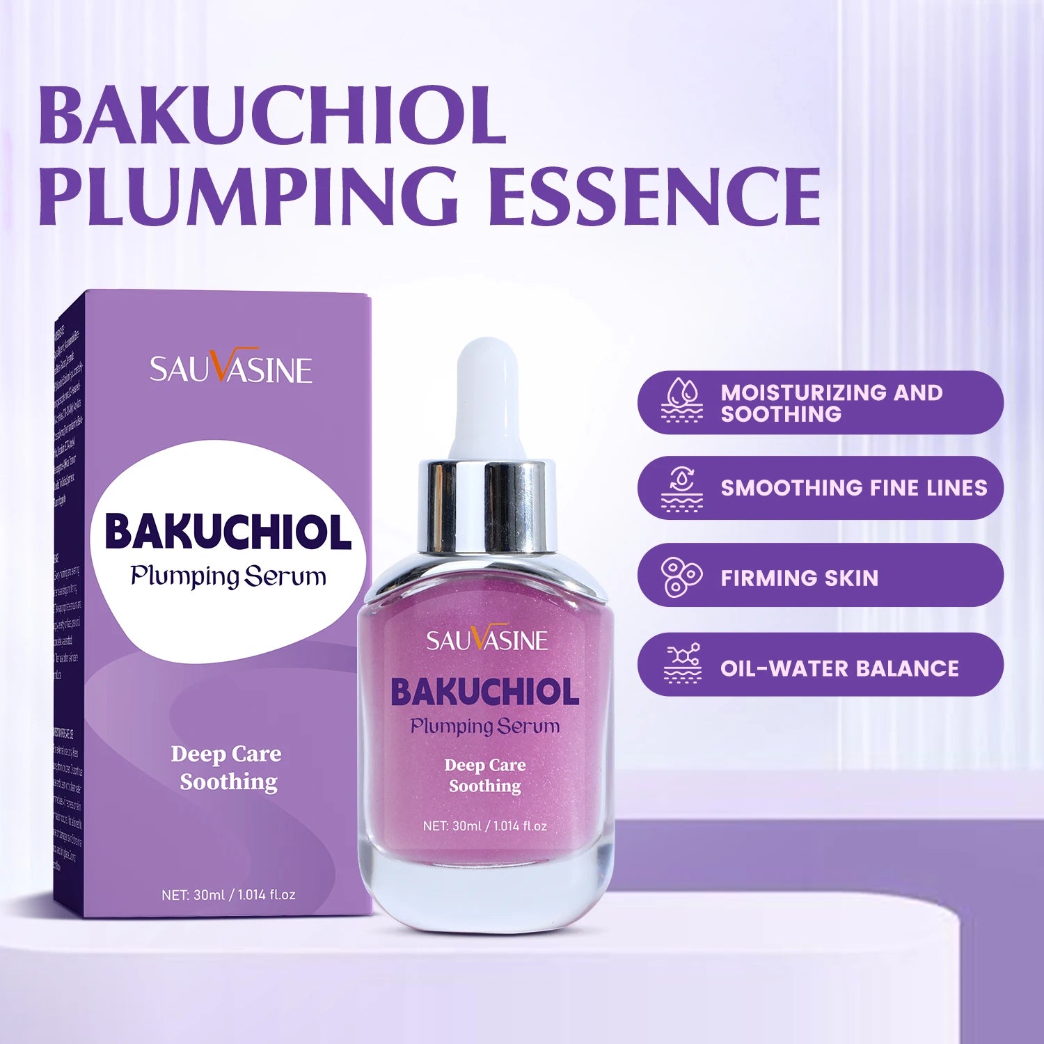 Bakuchiol Plumping Serum Skin Moisturizing & Soothing Essence