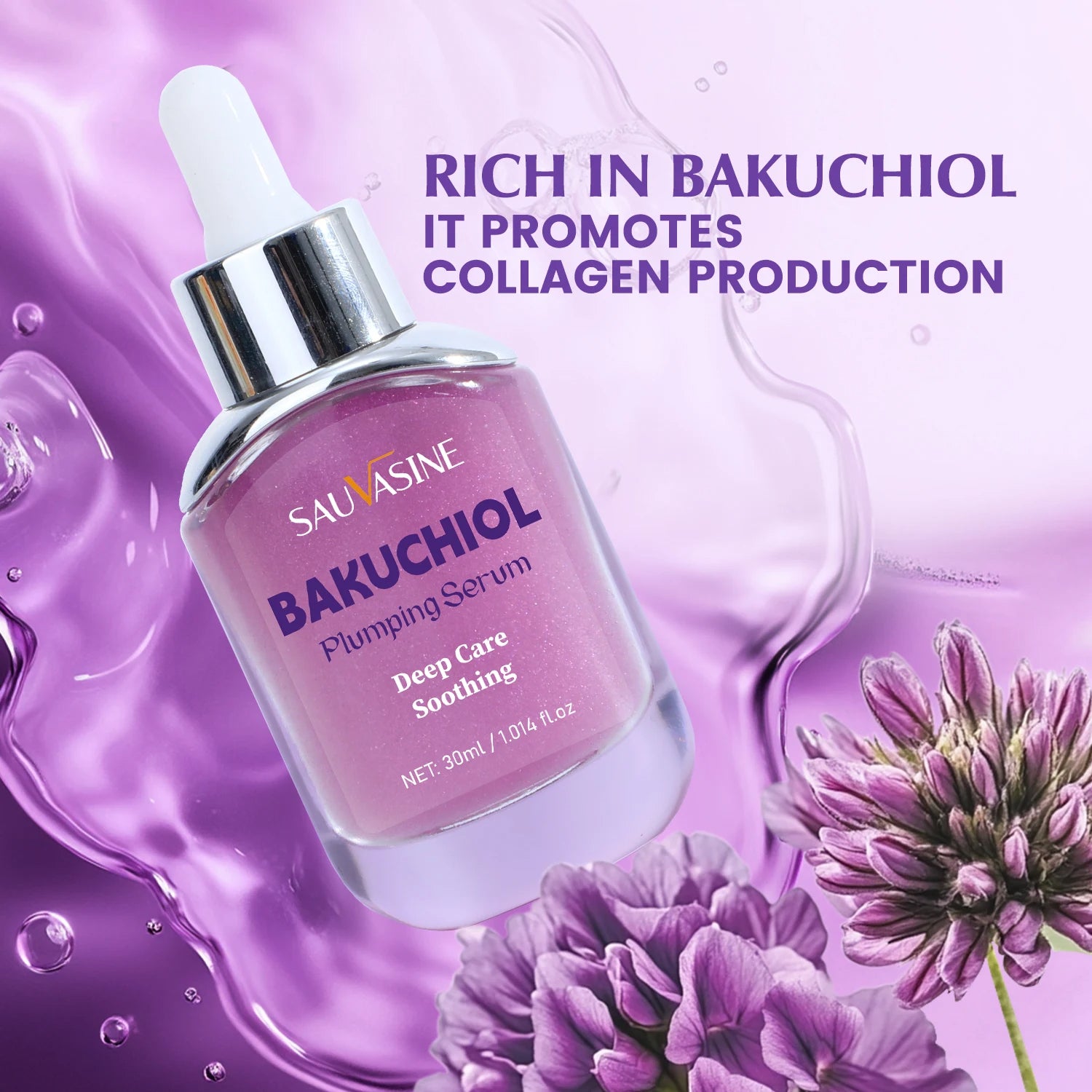 Bakuchiol Plumping Serum Skin Moisturizing & Soothing Essence