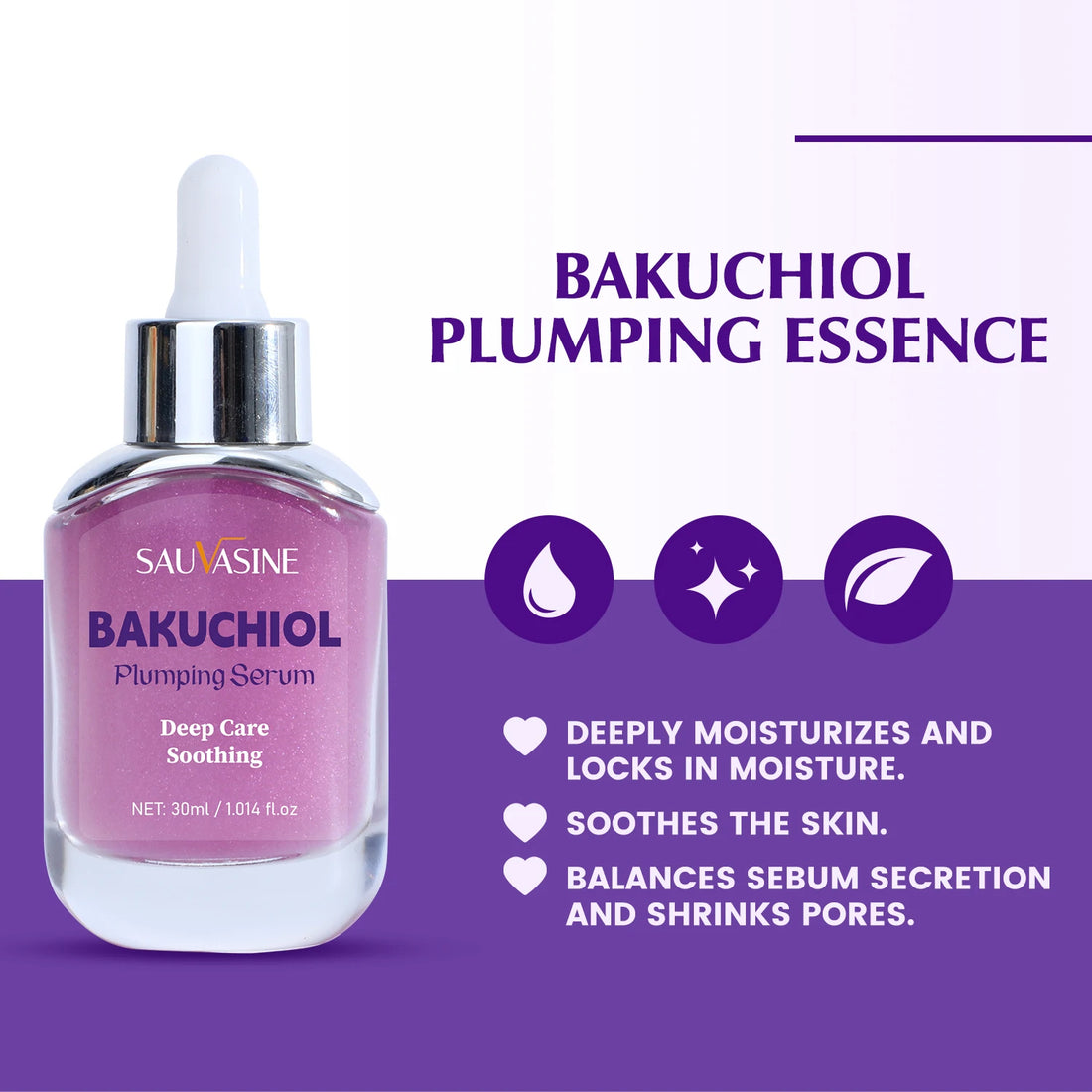 Bakuchiol Plumping Serum Skin Moisturizing & Soothing Essence