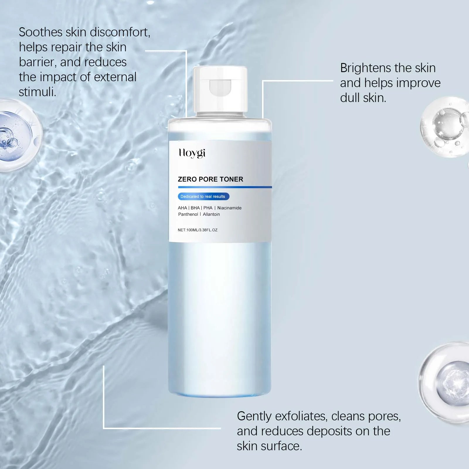 Gentle Exfoliating Toner for Face Hyaluronic Acid Moisturizing