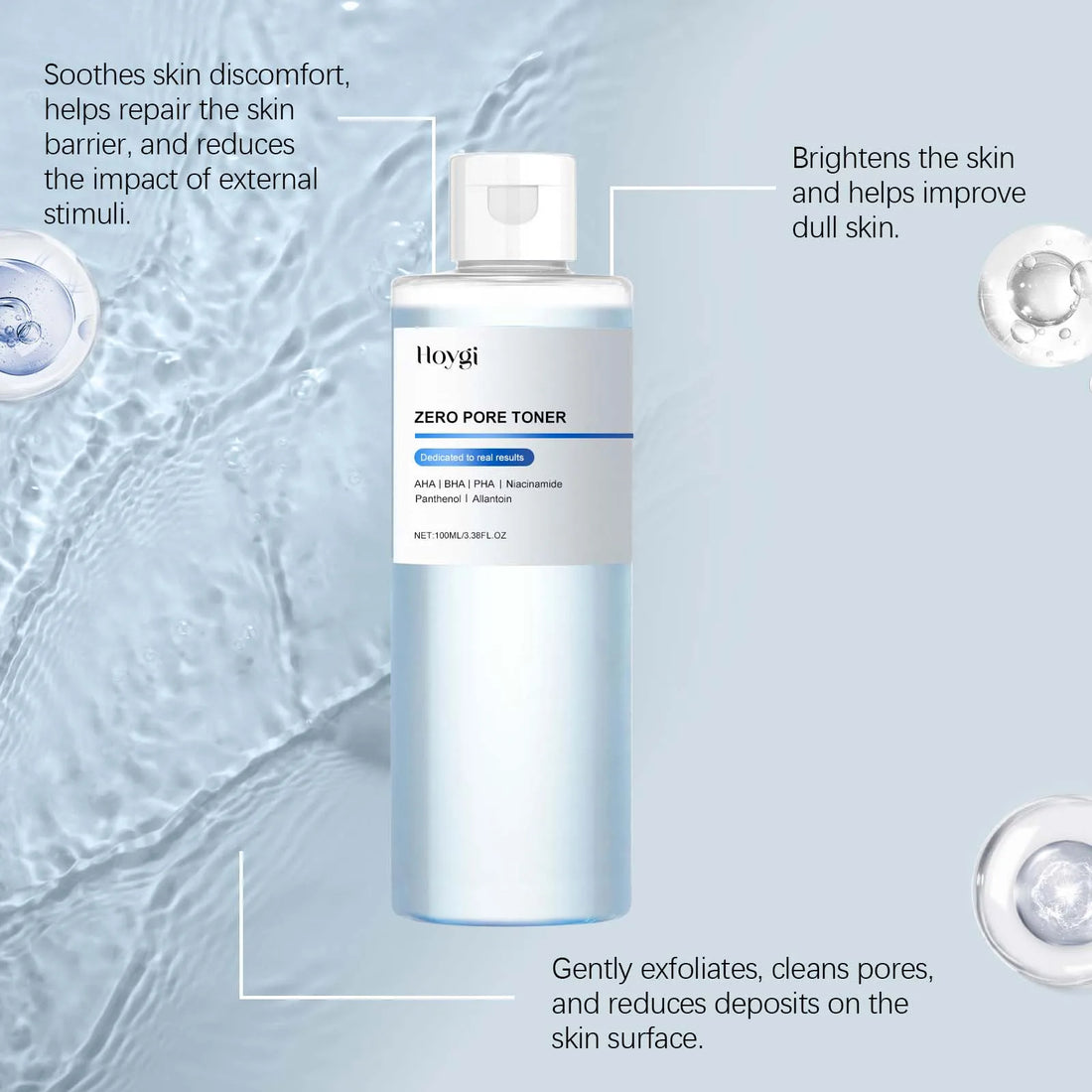 Gentle Exfoliating Toner for Face Hyaluronic Acid Moisturizing