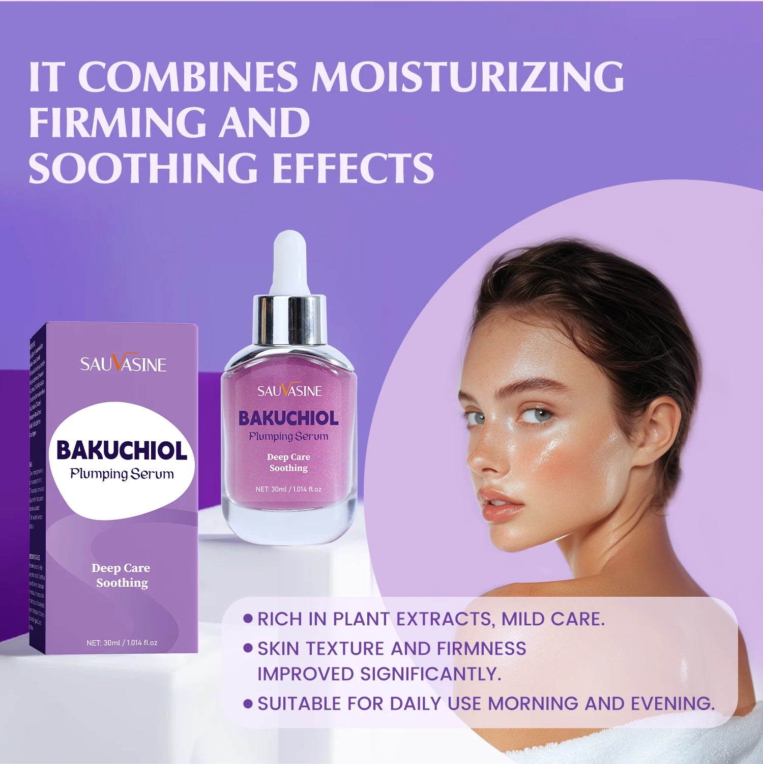 Bakuchiol Plumping Serum Skin Moisturizing & Soothing Essence