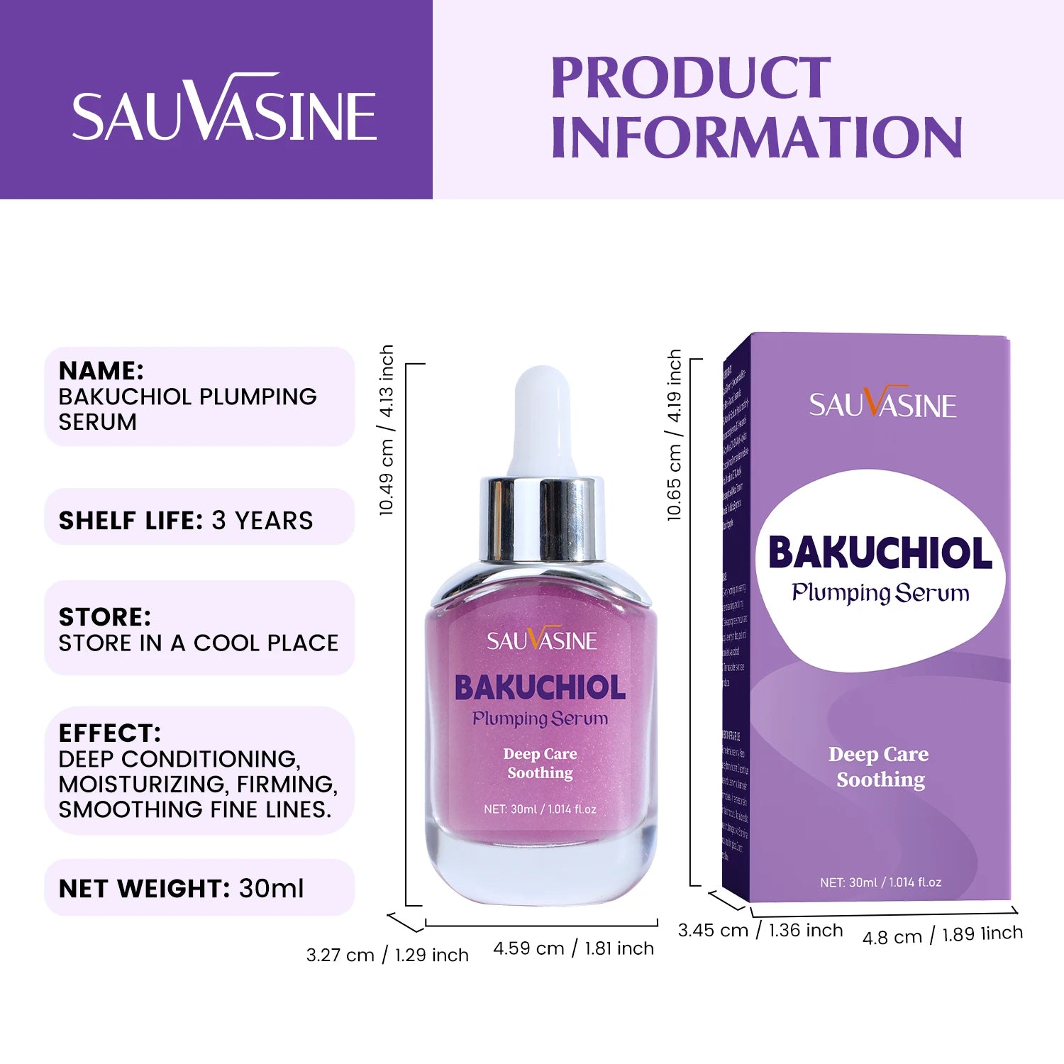 Bakuchiol Plumping Serum Skin Moisturizing & Soothing Essence